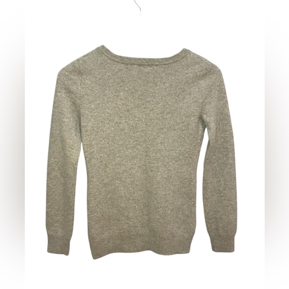 Nicole Heather Gray Women's Crew Neck Cashmere Sweater - Picture 2 of 4